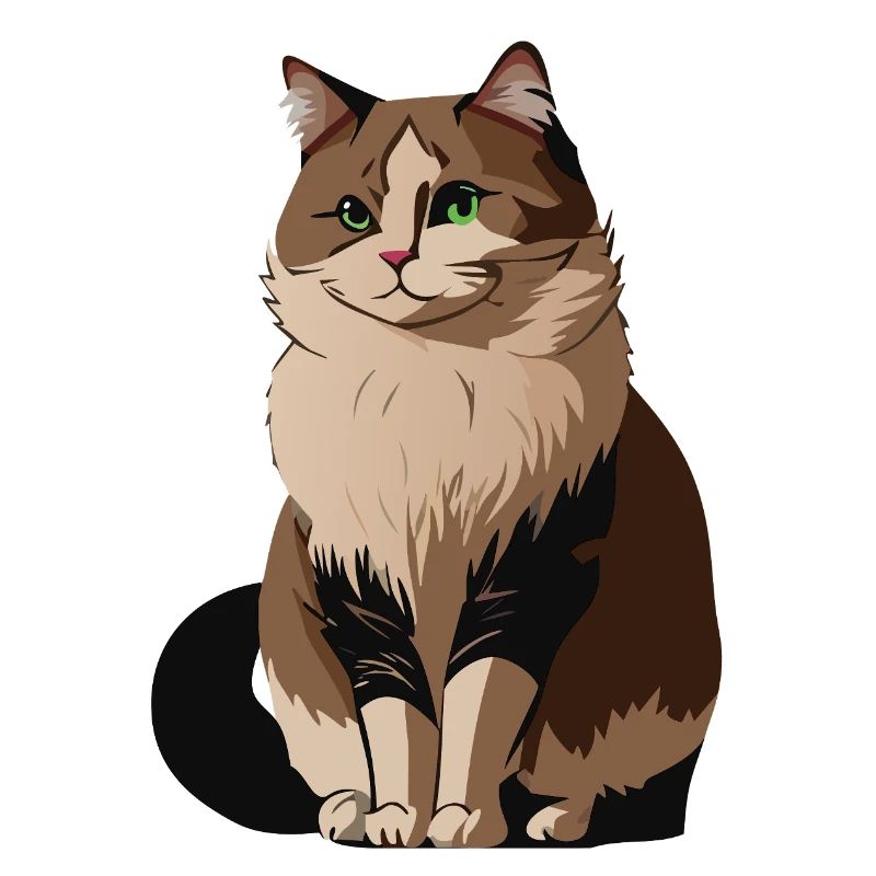 Illustration de style chat d’intérieur mignon