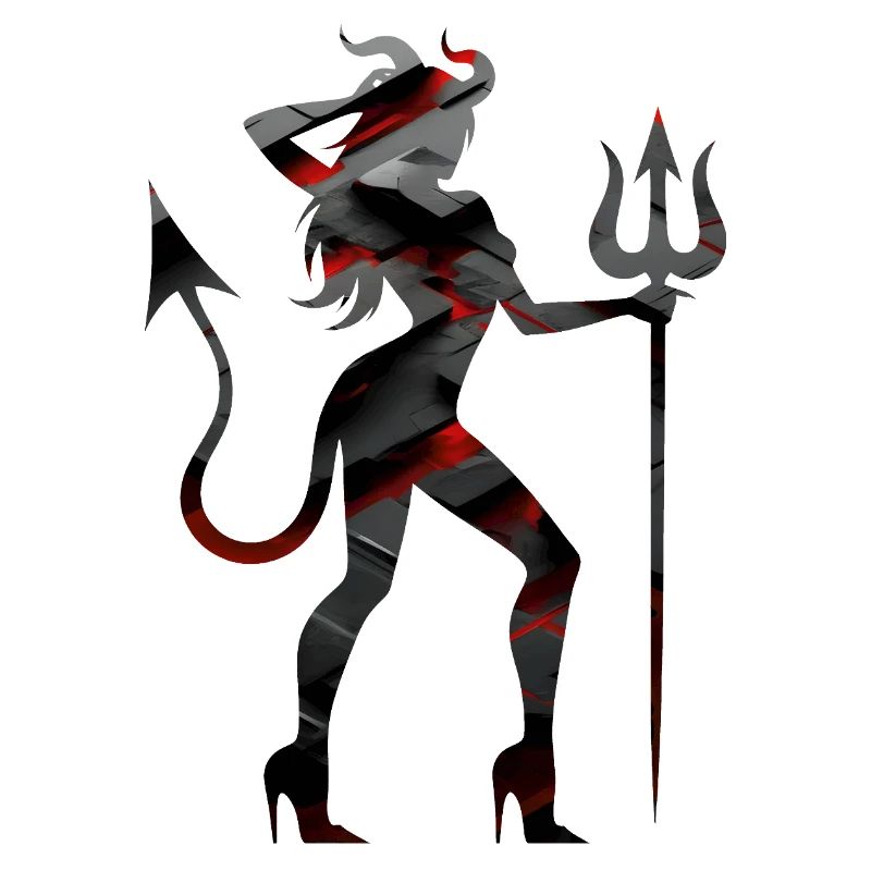 Fearless Demon Hunter Silhouette Design