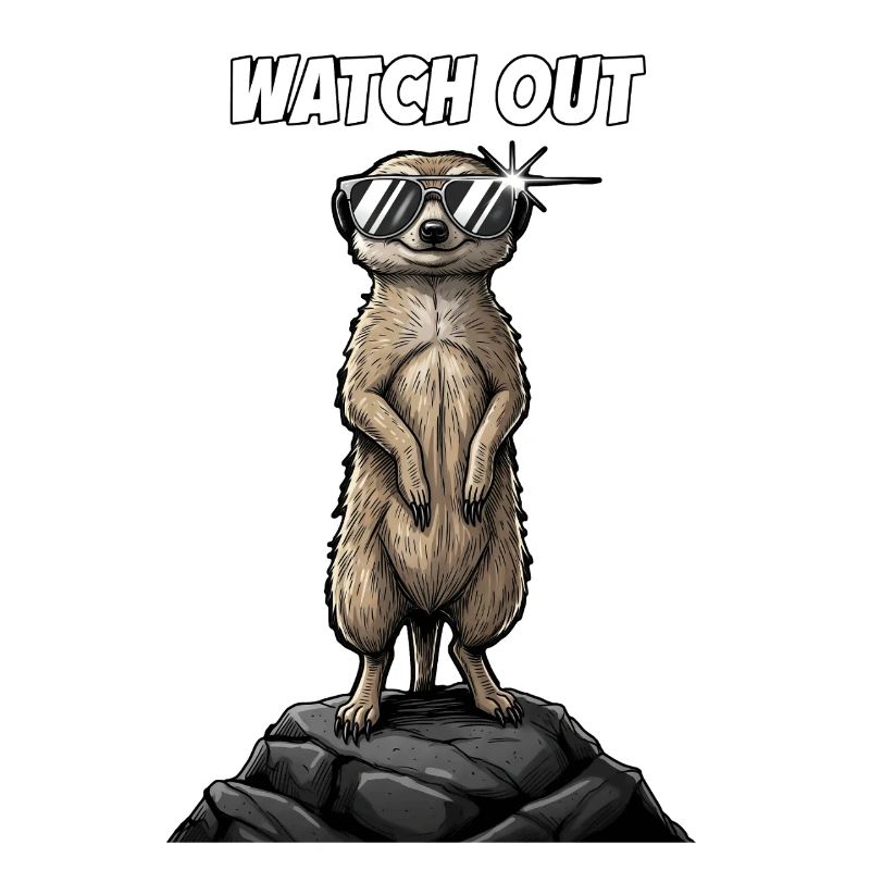 Design cool avec des suricates, attention !