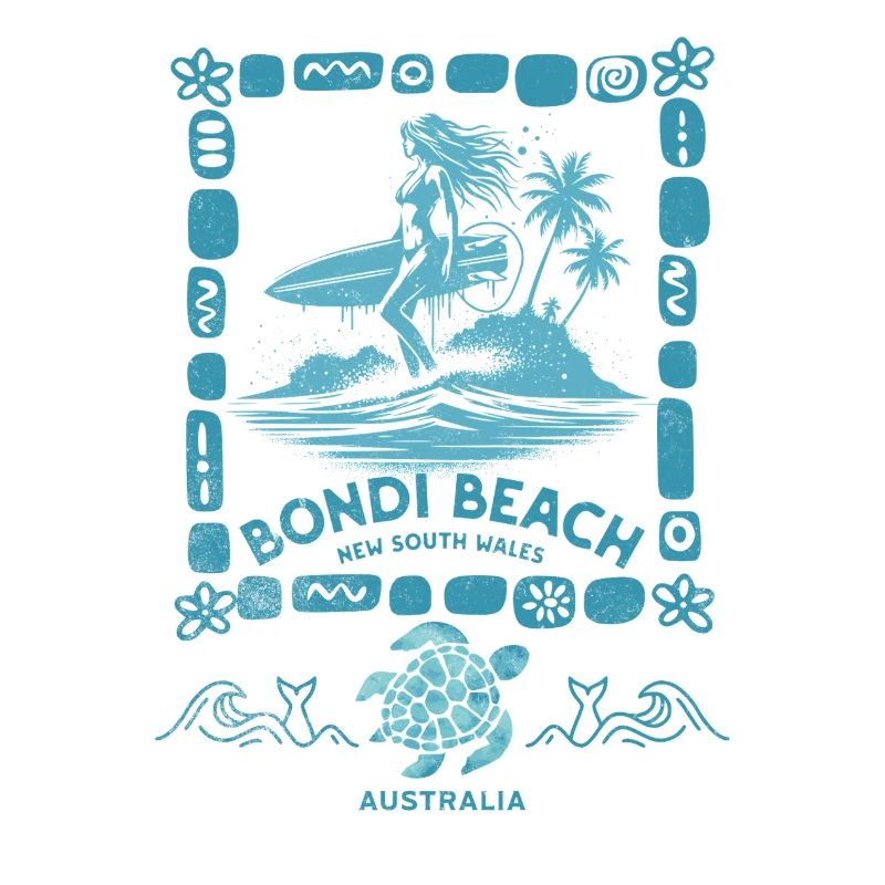 Bondi Beach Turquoise Palm Island