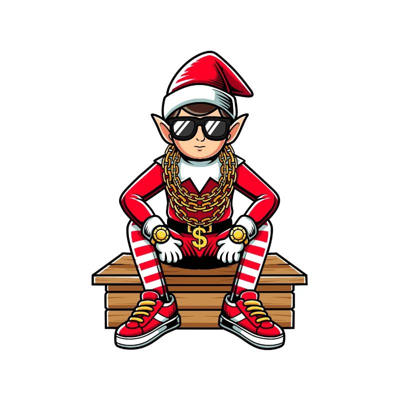 Elfo di Natale Bling Rapper