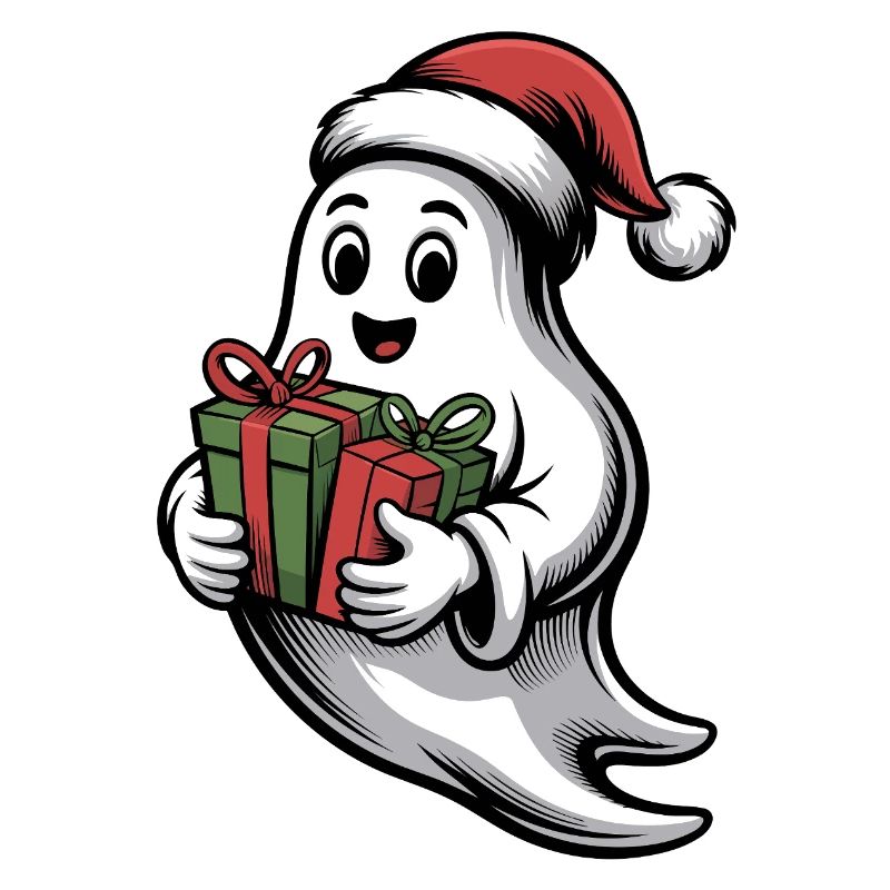 Weihnachtsgeist mit Geschenk