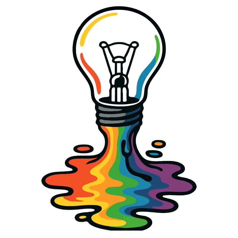 Rainbow Melt Lightbulb