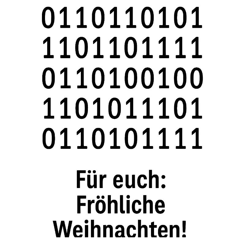 Weihnachtscode Binärmuster