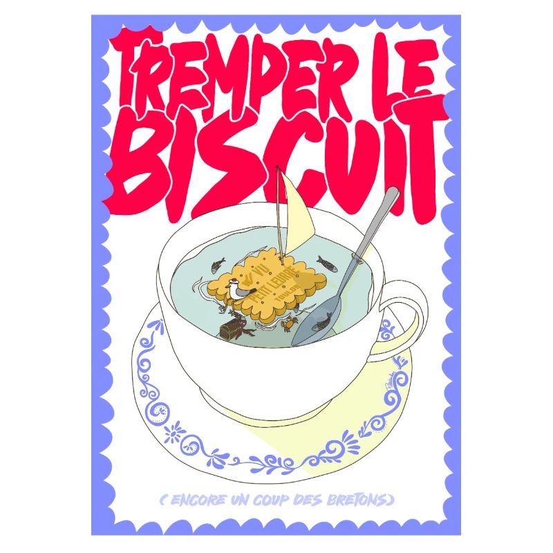 Tasse Thé Biscuits Pop Art Drôle