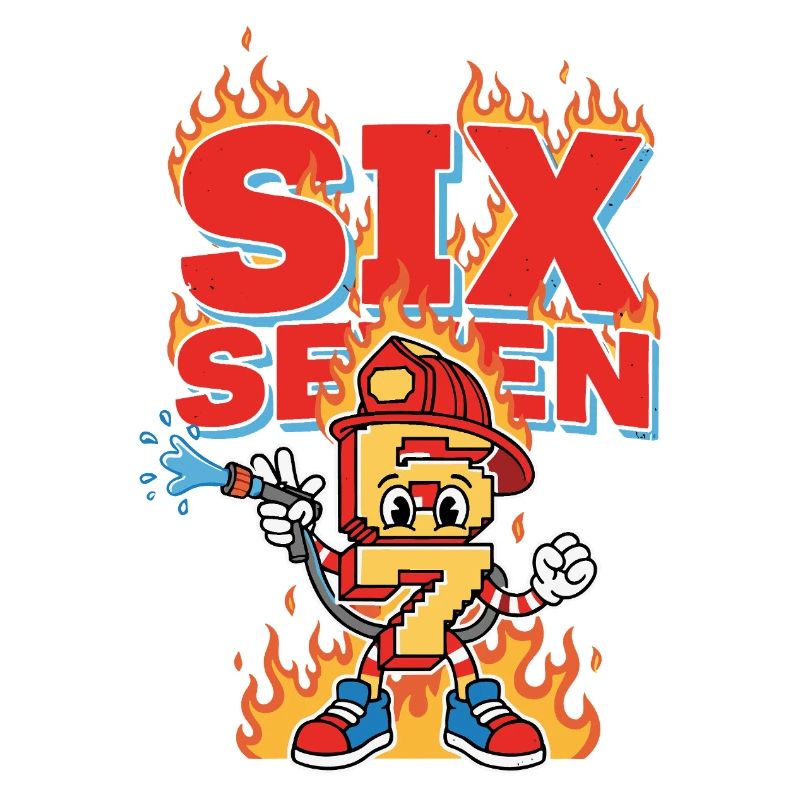 Meme 67 Feuerwehrmann Six Seven meme Geschenk