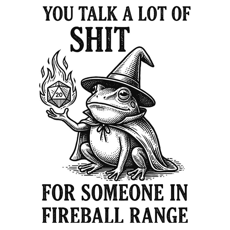 Fireball Range – RPG Magicien Grenouille Drôle