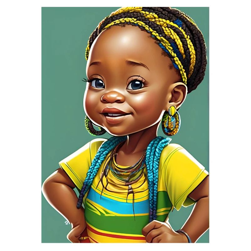 Buntes Afro-Mädchen