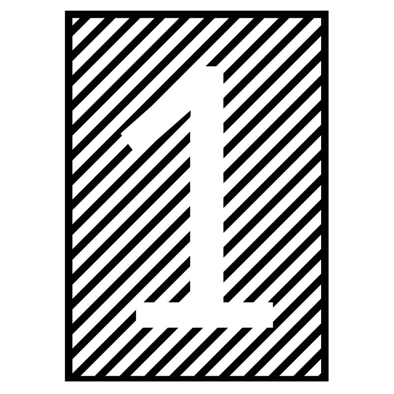 Numéro 1 - bandes encadrées