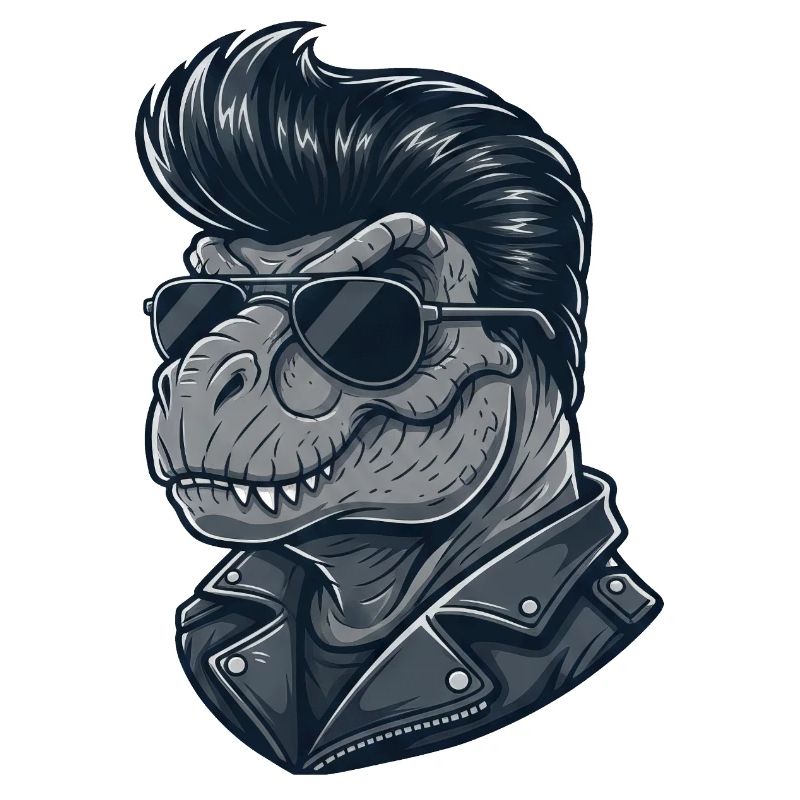 Cool T-Rex Dinosaur Sunglass Rock and Roll