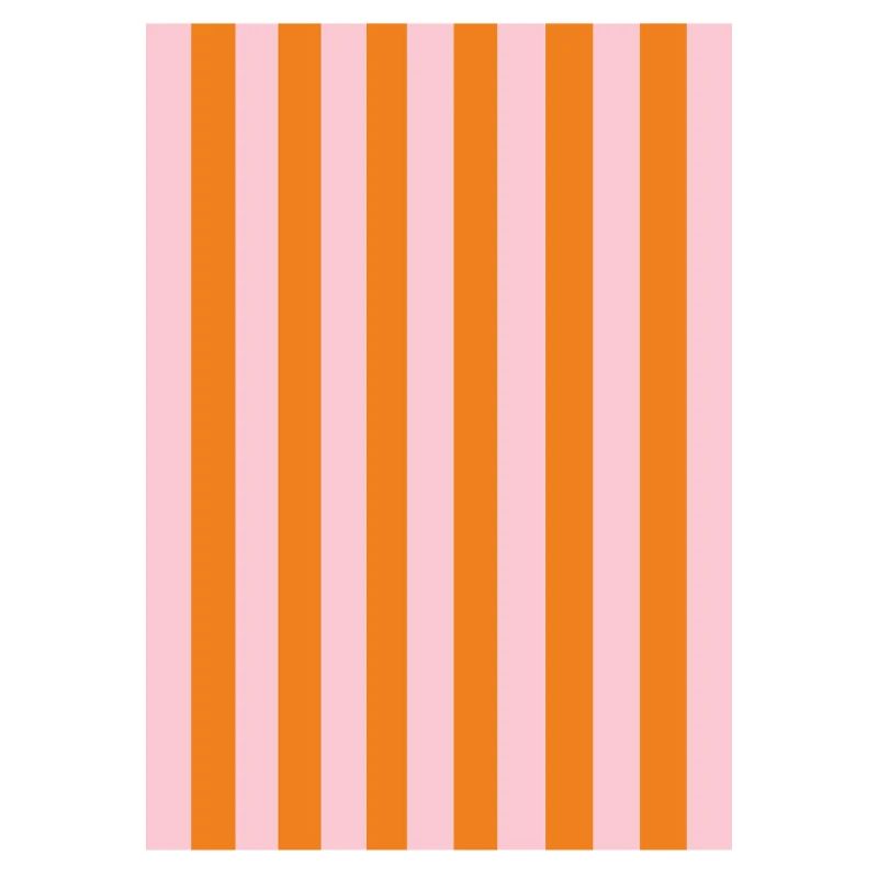 Rayures - orange, rose personnalisable