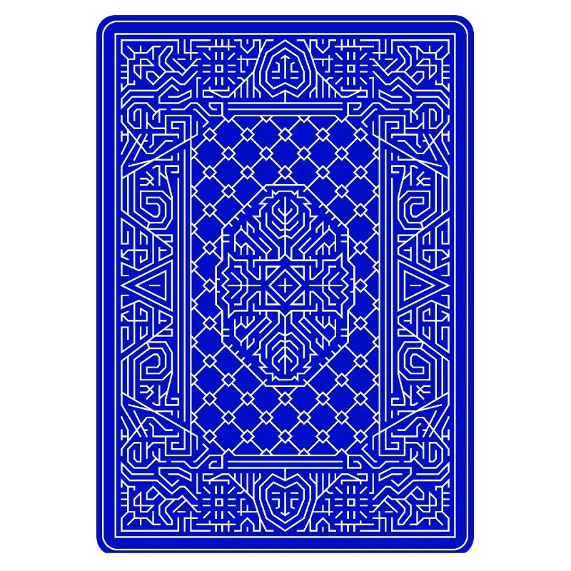 Geometric Playing Card Vector Art Blue