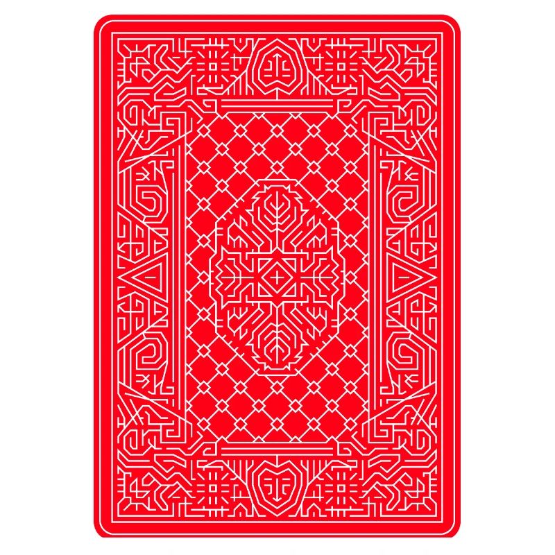 Geometric Playing Card Vector Art Red