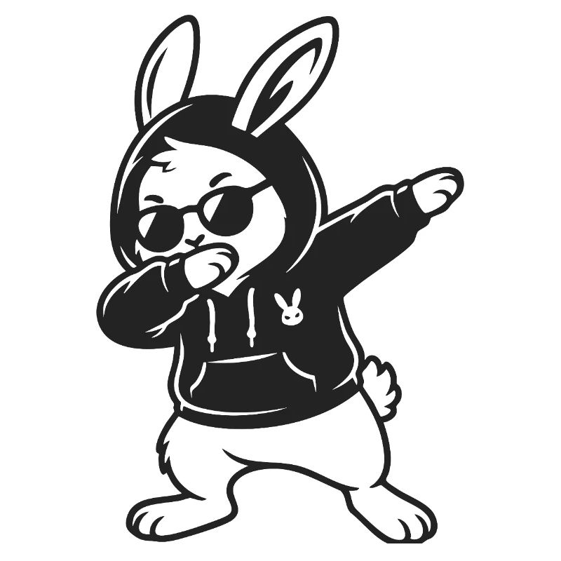 Easter Bunny Dabbing Cool Bunny Easter Funny