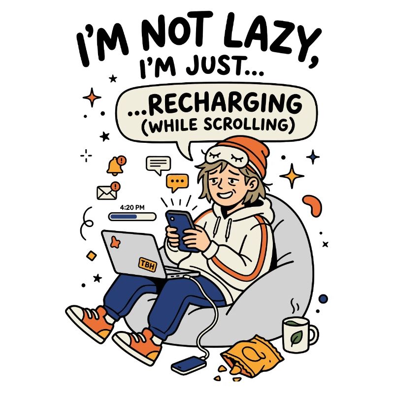 Recharging while scrolling Gen Z