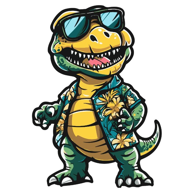 Dinosaurier T-Rex Comic Urlaub