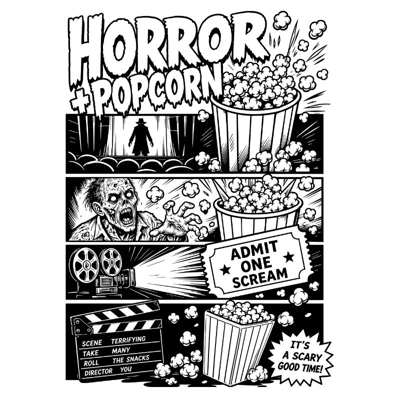 Horror Plus Popcorn Rétro
