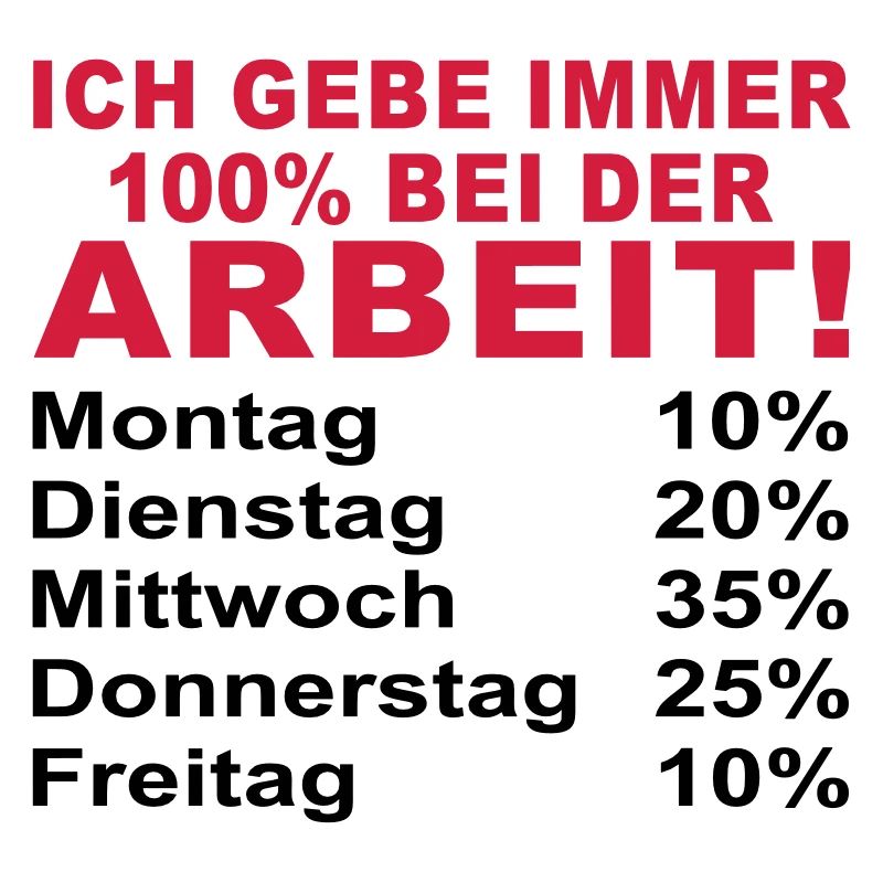 i always give 100% at work