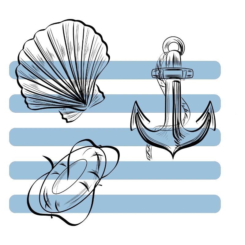 Conception de la plage et de la mer