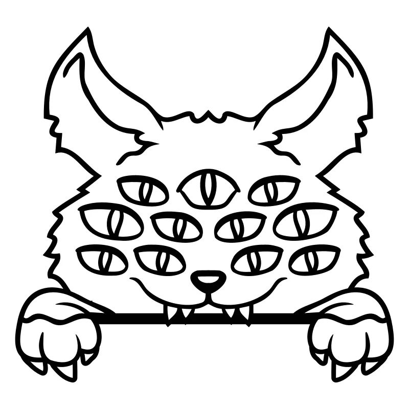Cat Demon Many Eyes Devil Hell Evil Monster
