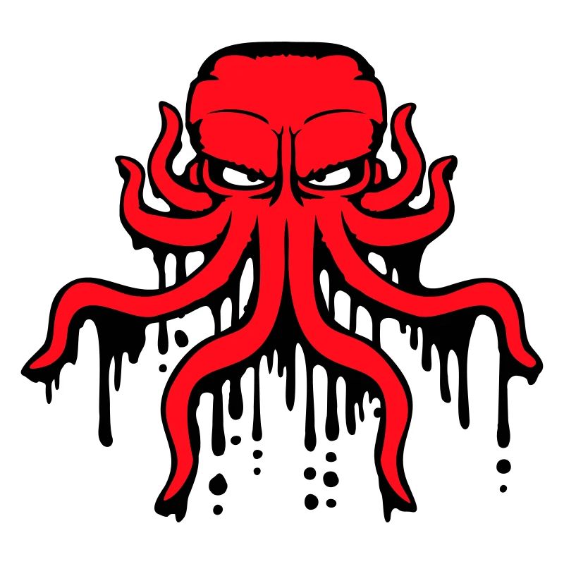 Octopus Graffiti Drop Spray Paint Squid