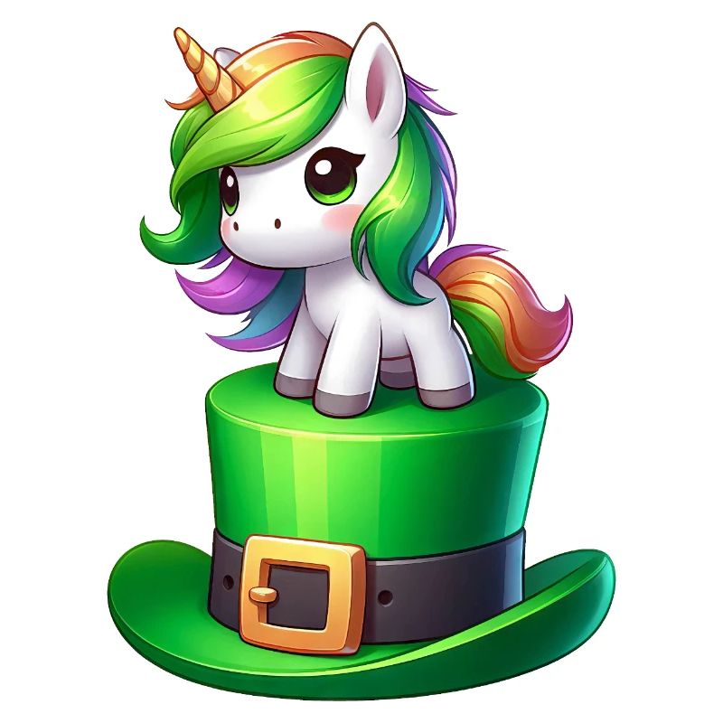 Süßes Einhorn St. Patrick's Day Kleeblatt