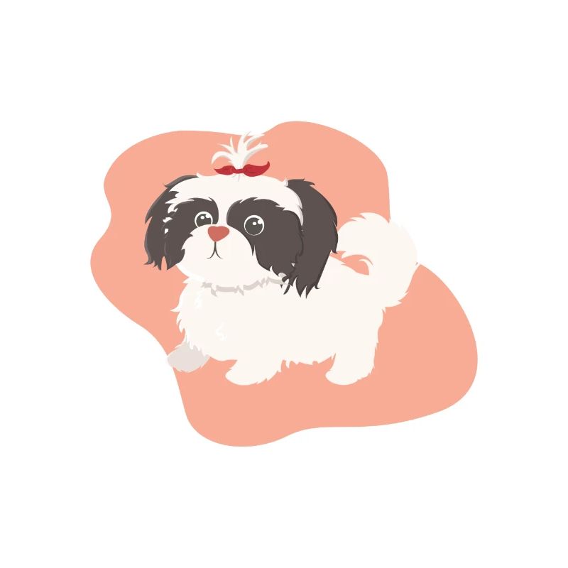 Dog with braid