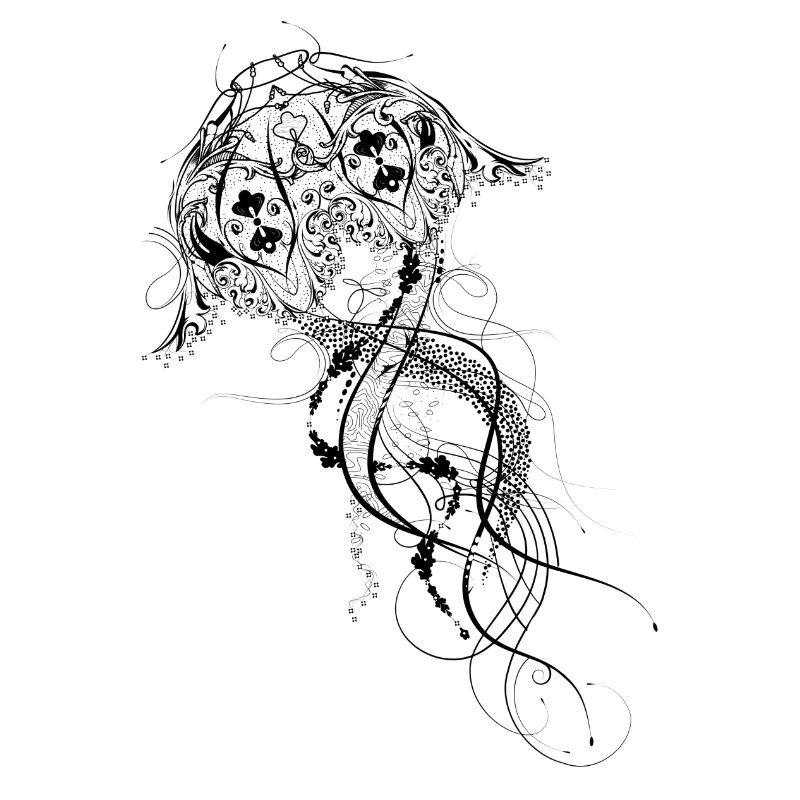 An artisticly decorated jellyfish