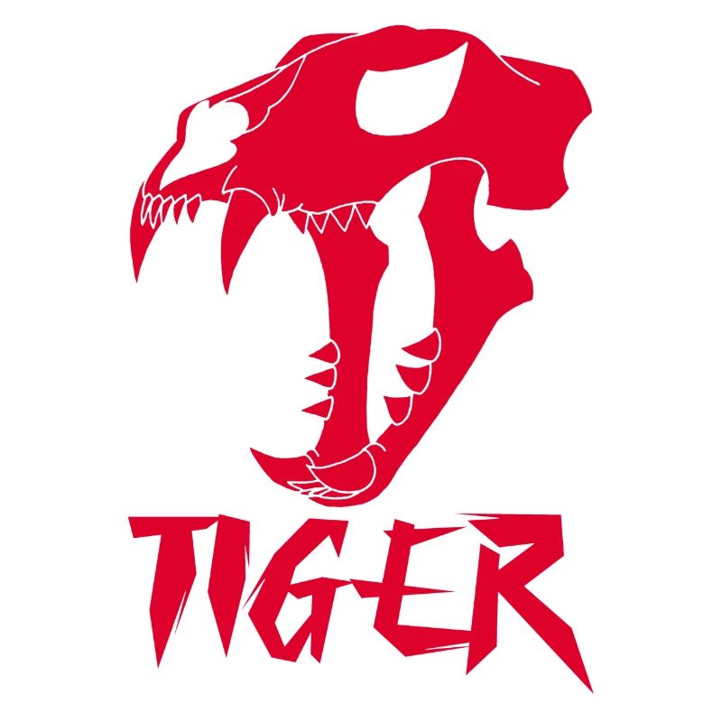Roter Tiger-Schädel