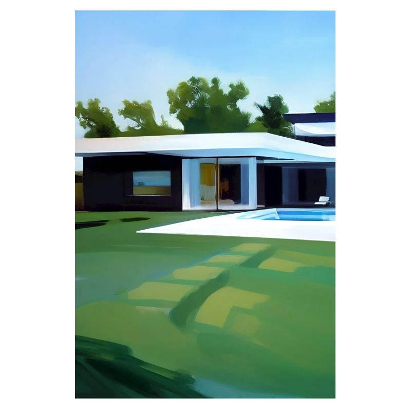 Weiße Villa mit Pool