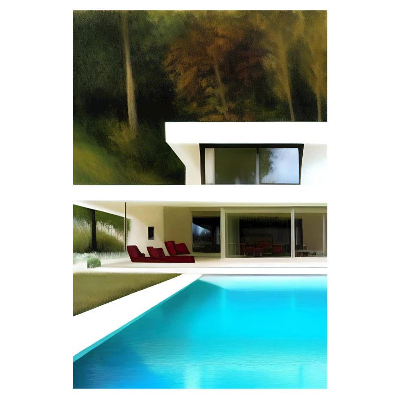 White villa with pool