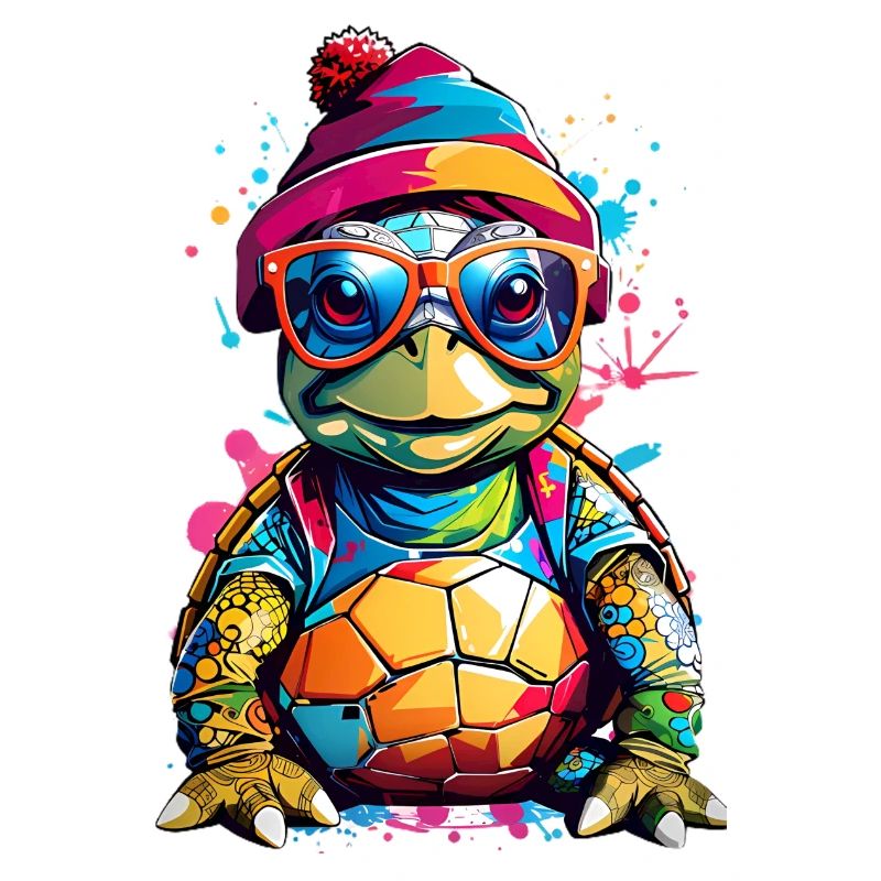 Turtle small and colorful