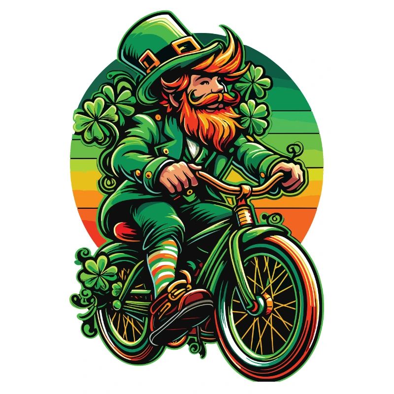 Conception de vélo lutin pour la Saint-Patrick