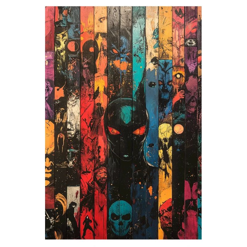 Farbige Schädel-Panel-Kunst