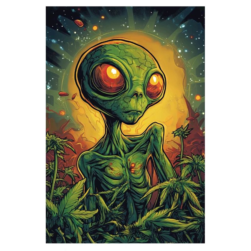 Œil néon extraterrestre de la jungle