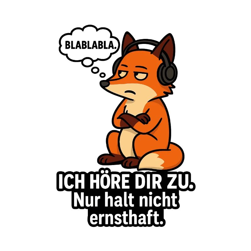 Fox avec un casque – Je t’écoute