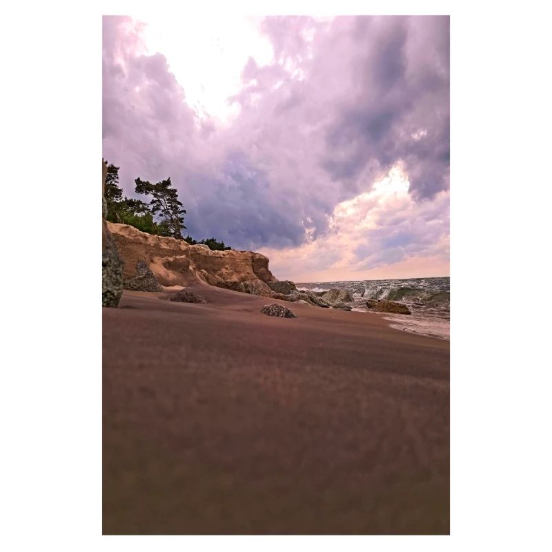 Der wilde Strand Pleśna vor dem Sturm