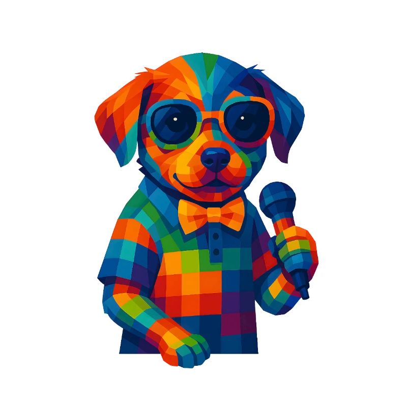 WPAP Polygon Style Animals - Lunettes de soleil chien chiot