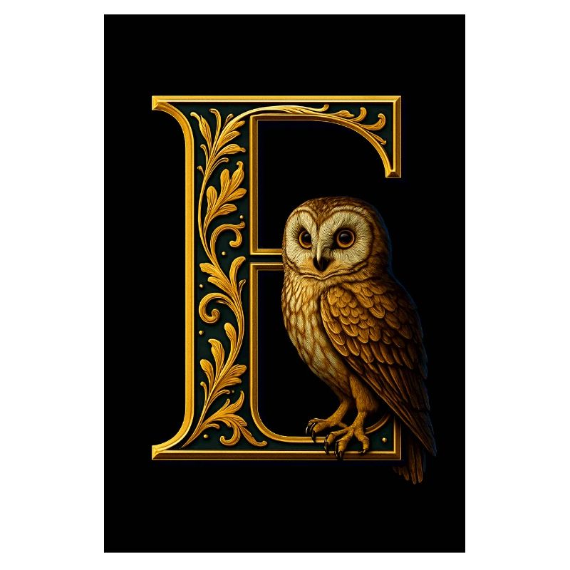 E - Magisches Ornament mit Eule