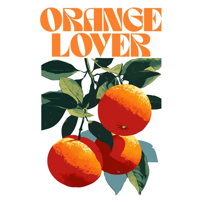 Orange Lover Fruit Illustration