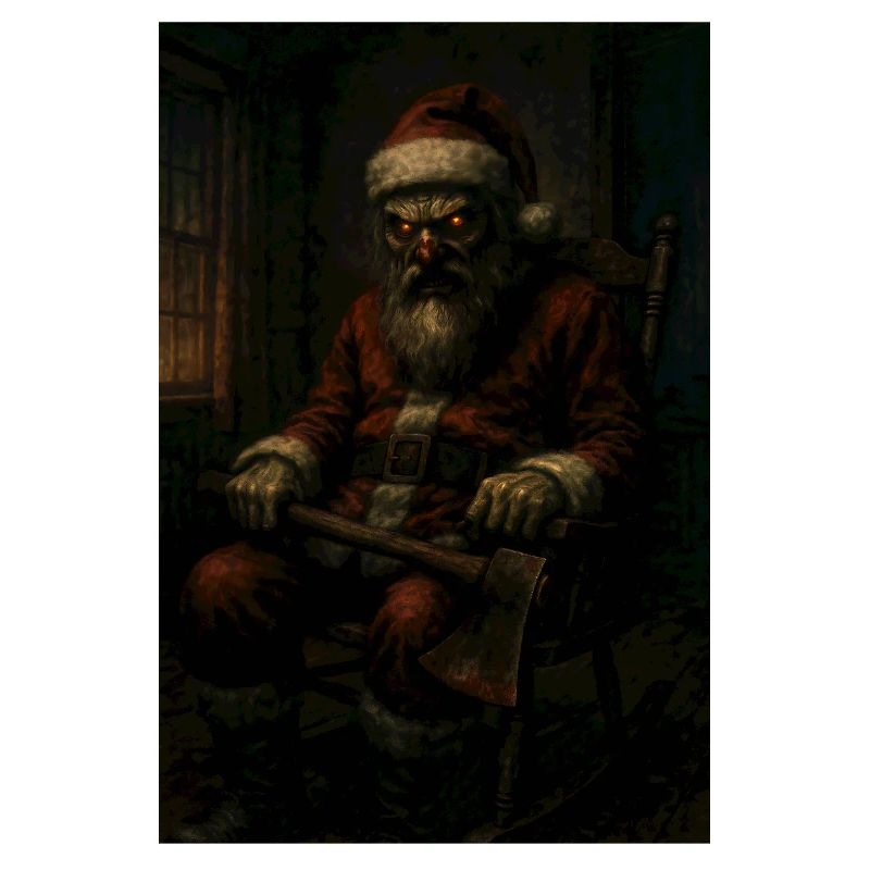 Dark Santa Claus with Axe