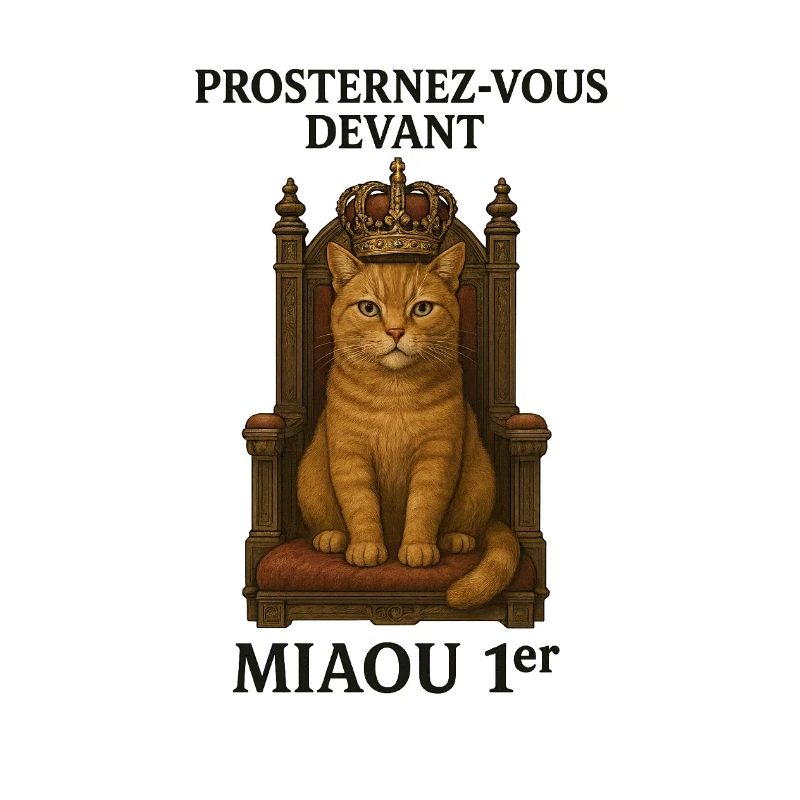 Chat Royal sur son Trône