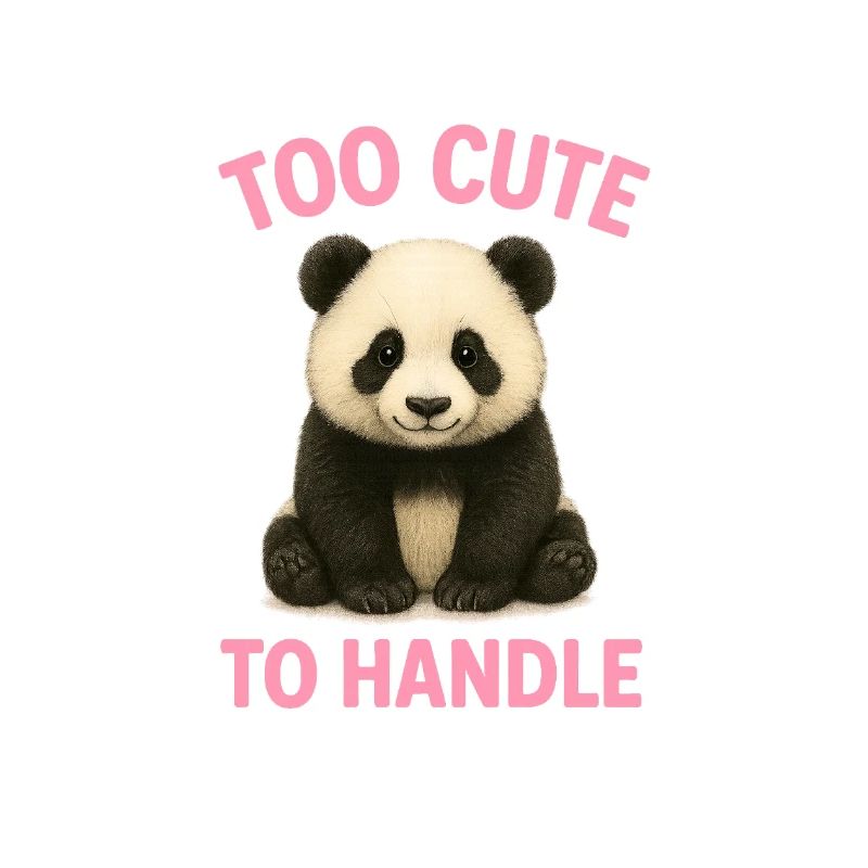 Cute panda with saying