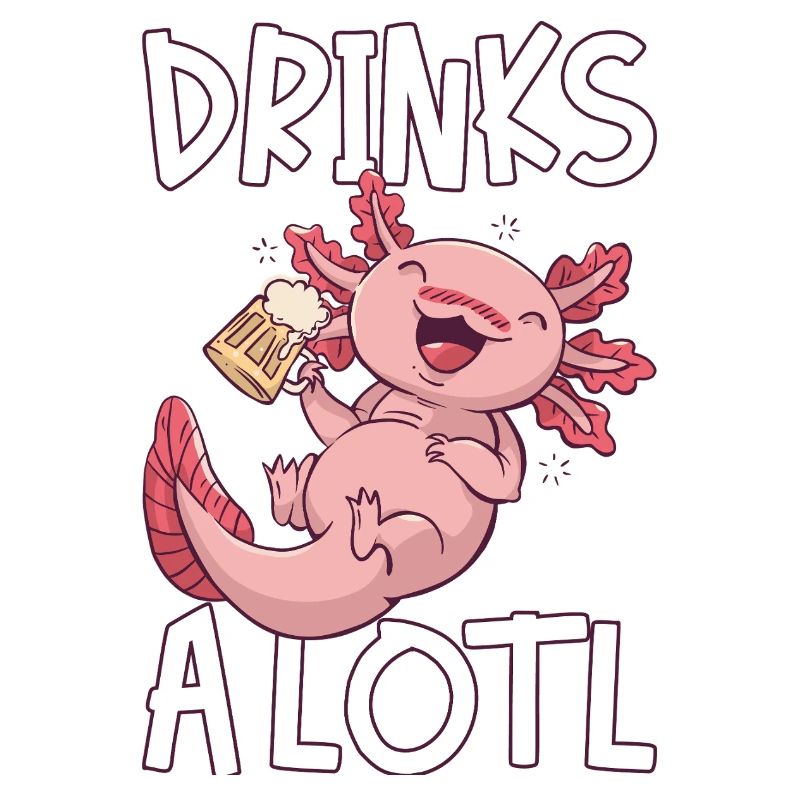 Drinks A Lotl Axolotl Drinks Beer