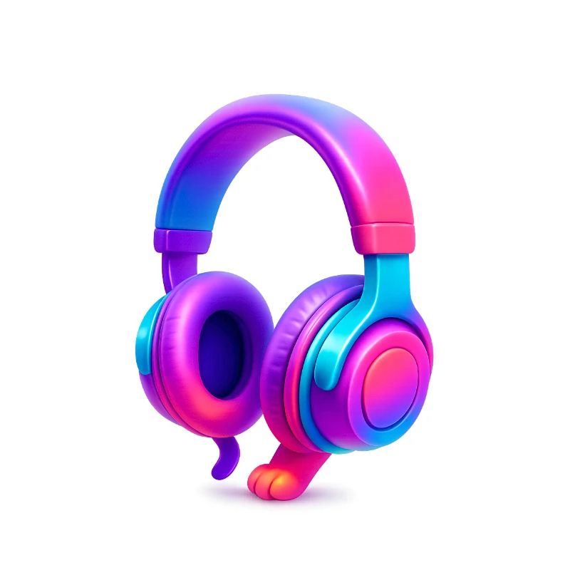 Neon Gradient Headphones
