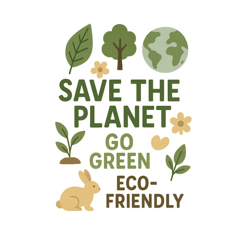 Save the Planet Go Green Eco Friendly