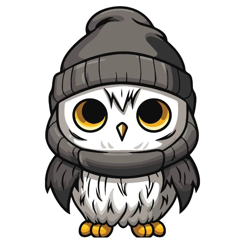 Eule Comic Winter Cozy