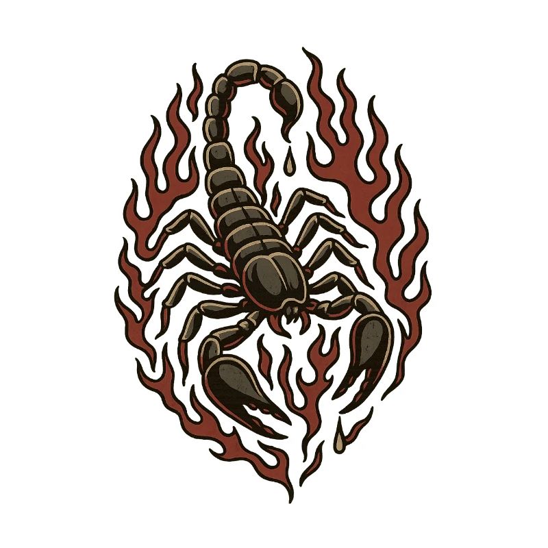 Flame Scorpion Illustration
