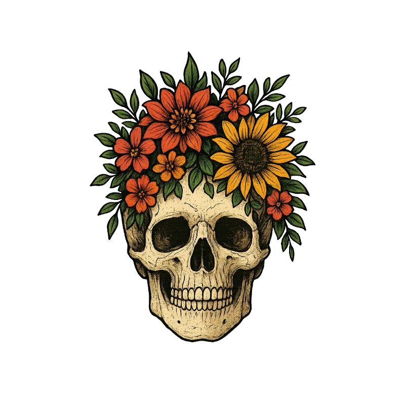 Blumiger Schädel