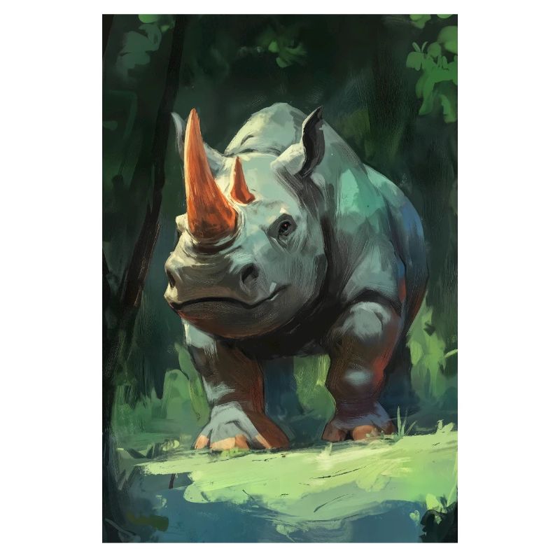 Illustration eines Nashorns